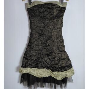 Nicole Miller Collection Strapless Dress Black Solid Sleeveless Size 10